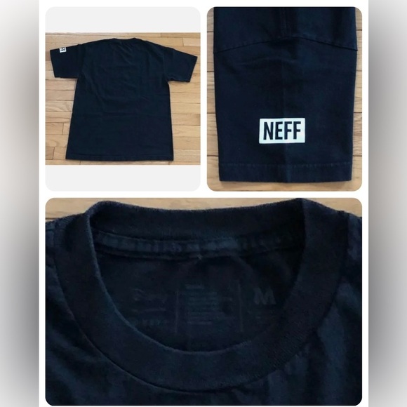 Neff X Disney Mickey Mouse  collab tee in black. Colorful neon graphic & sleeve - Picture 5 of 7